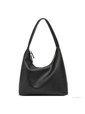 Soft PU Leather Hobo Shoulder Bag Slouchy Crescent Tote Purse